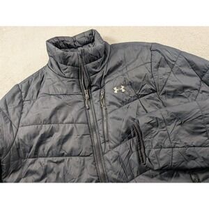 Under Armour ColdGear Infrared Puffer Jacket Womens XL Blue Full Zip 1321441